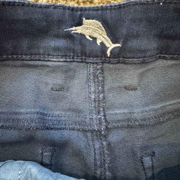 Tommy Bahama High Rise Ankle Dark Seacoast Stud Sides Jeans size 8x28 - Picture 7 of 10